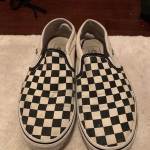 Vans checkered slip ons